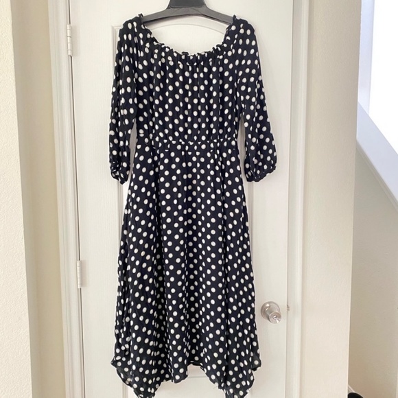 Anthropologie Maeve Black & White Polka dots dress - Picture 4 of 5